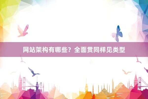 网站架构有哪些？全面贯同样见类型