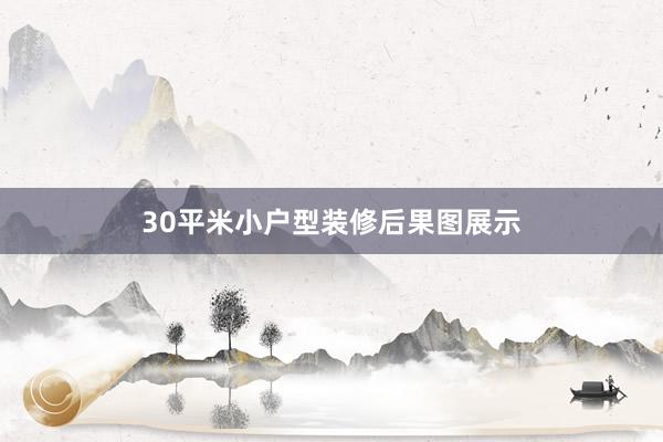 30平米小户型装修后果图展示