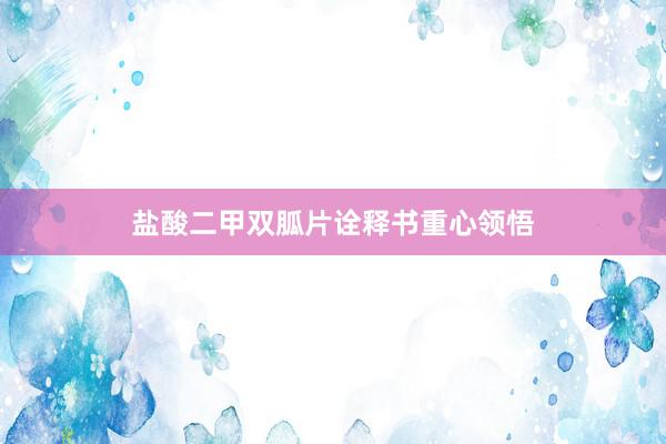 盐酸二甲双胍片诠释书重心领悟